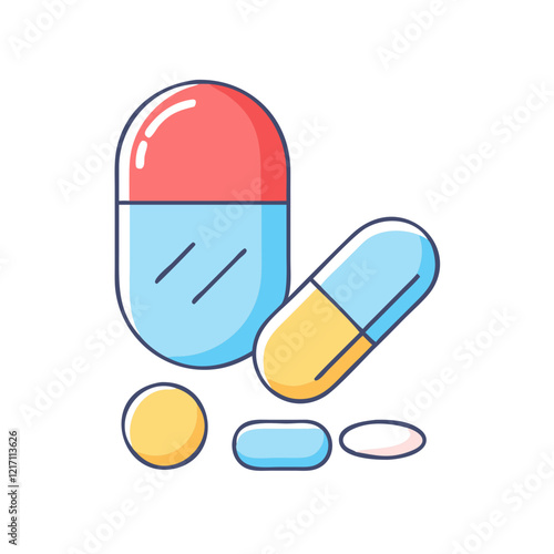 pain reliever icon, pain reliever vector illustration-simple illustration of pain reliever, perfect for pain reliever logos and icons