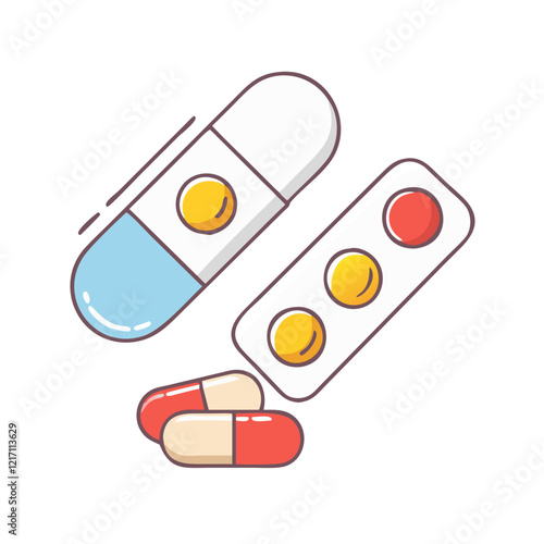 pain reliever icon, pain reliever vector illustration-simple illustration of pain reliever, perfect for pain reliever logos and icons