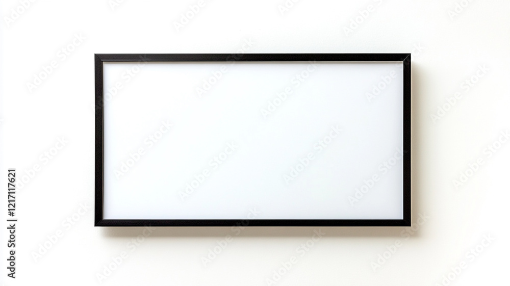 white rectangle sign with a black frame hanging on the wall white rectangle sign with a black frame hanging on the wall