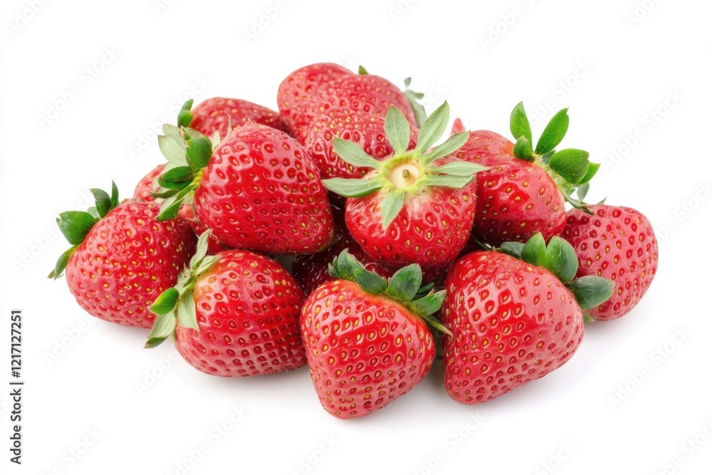 Heart-shaped arrangement of fresh strawberries on a clean white background perfect for Valentines Day celebrations and romantic moments Heart-shaped arrangement of fresh strawberries on a clean white background perfect for Valentines Day celebrations and romantic moments