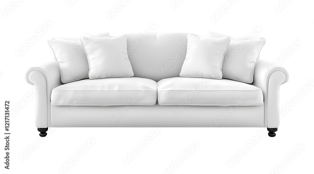 Sofa isolated on a transparent background, simple design PNG Sofa isolated on a transparent background, simple design PNG