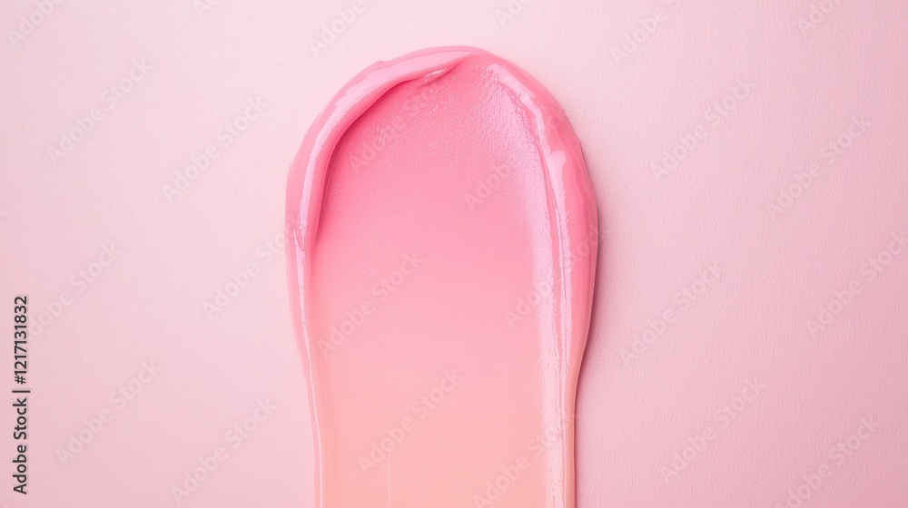 Smooth Pink Cream on Soft Pink Background for Beauty Products Smooth Pink Cream on Soft Pink Background for Beauty Products