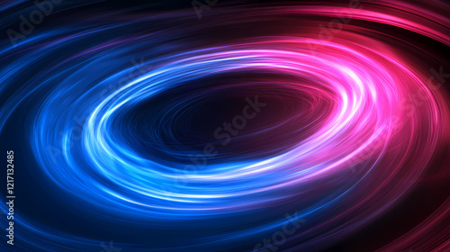 Abstract background with blue and pink neon light rays