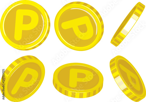 Vector Illustration of Point Coins