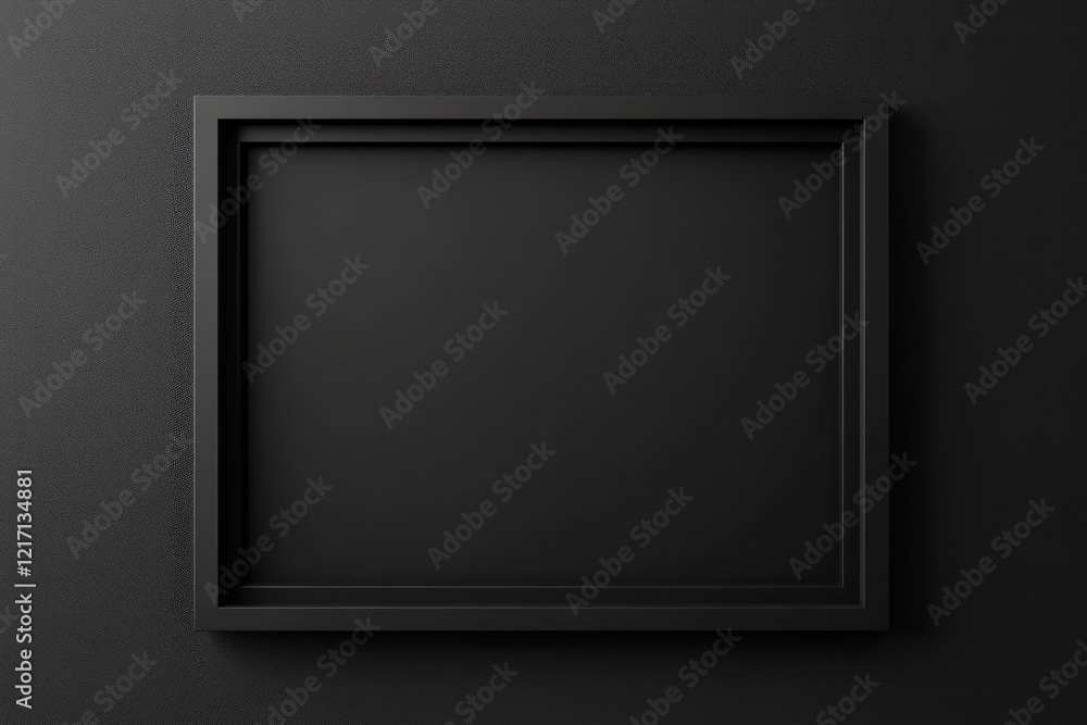 Black minimalist frame in 3D with clean lines and gradient backdrop. Black minimalist frame in 3D with clean lines and gradient backdrop.