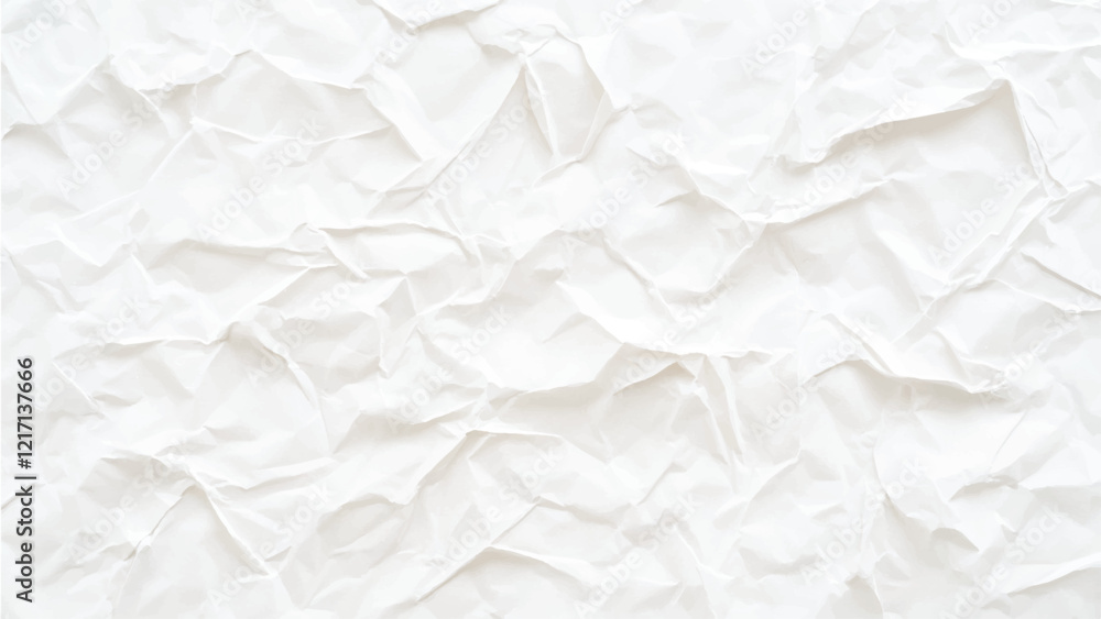 Obraz premium Blank white crumpled and creased paper poster The texture of white paper is crumpled. Background for various purposes.