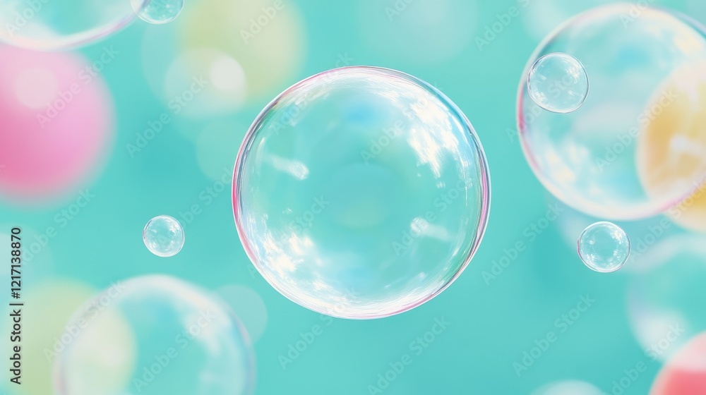 A close-up of colorful bubbles floating in a soft, blue background, creating a dreamy and serene atmosphere. A close-up of colorful bubbles floating in a soft, blue background, creating a dreamy and serene atmosphere.