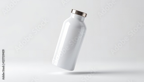 Wallpaper Mural White Modern Sleek Water Bottle Mockup Design, Blank Template for Branding Torontodigital.ca