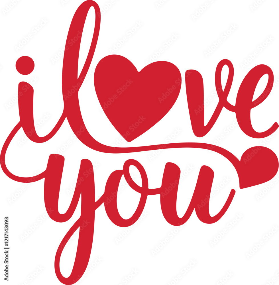 valentines day typography vector illustration