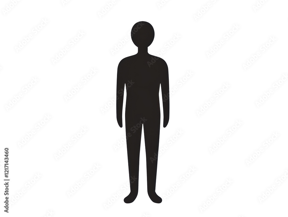 Isolated Human Figure Silhouette Isolated Human Figure Silhouette