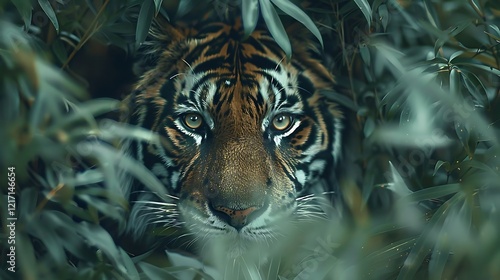 The Bali Tiger, a small, orange tiger subspecies, once roamed the island of Bali. Tragically, it was declared extinct in the 1930s due to habitat loss, hunting, and human encroachment on its territory photo