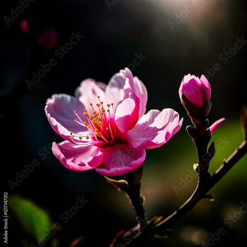 Peach blossom, flower, flower, plant, natural, pink, nature, petal, blooming, beautiful