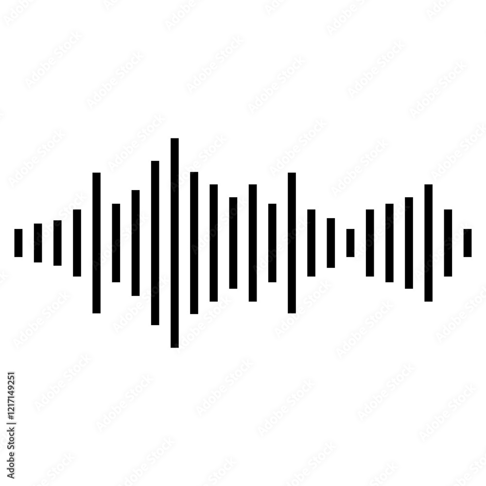 Illustration showing a black sound icon on a white background
Illustration showing a black sound icon on a white background