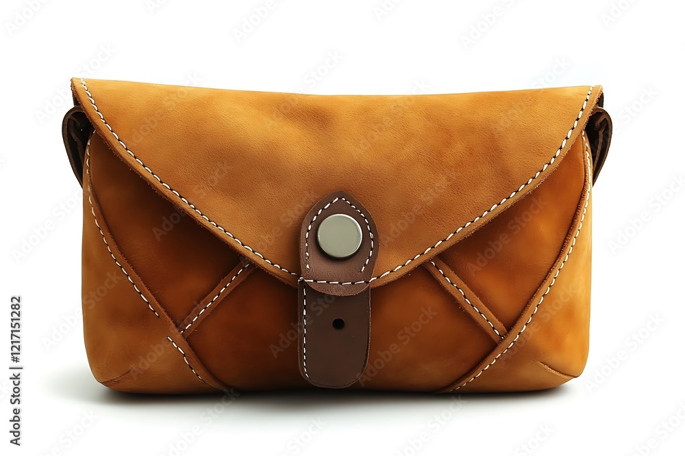 leather rectangular envelope on white isolated background
leather rectangular envelope on white isolated background
