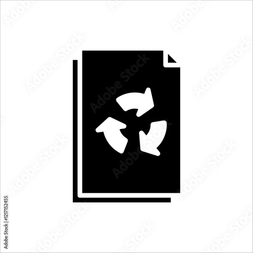 Recycled Paper icon. Vector illustration for web design. Isolated on white background.