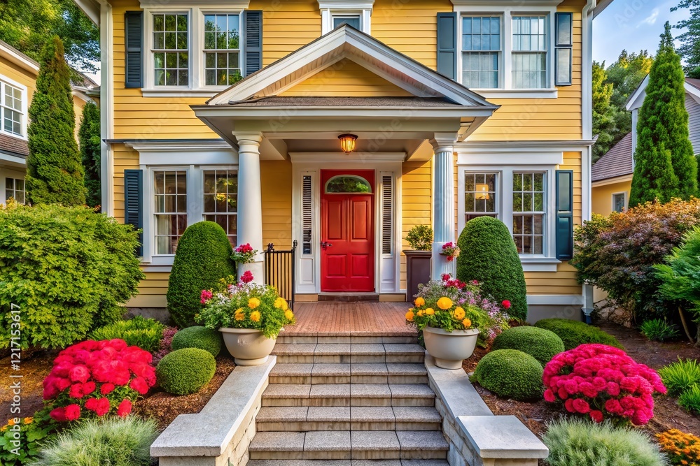 Welcoming Front Entrance of a Charming Brighton, MA Home Welcoming Front Entrance of a Charming Brighton, MA Home