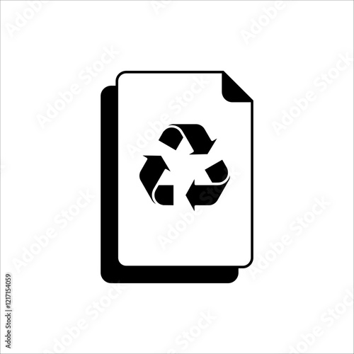 Recycled Paper icon. Vector illustration for web design. Waste paper recycling icon. Separate recycling for paper.