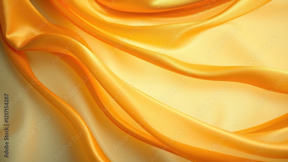 Amber Draped Fabric Luxurious Texture and Smooth Waves Amber Draped Fabric Luxurious Texture and Smooth Waves
