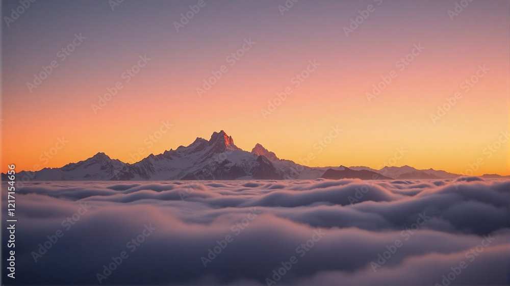 Obraz premium sunset in the mountains