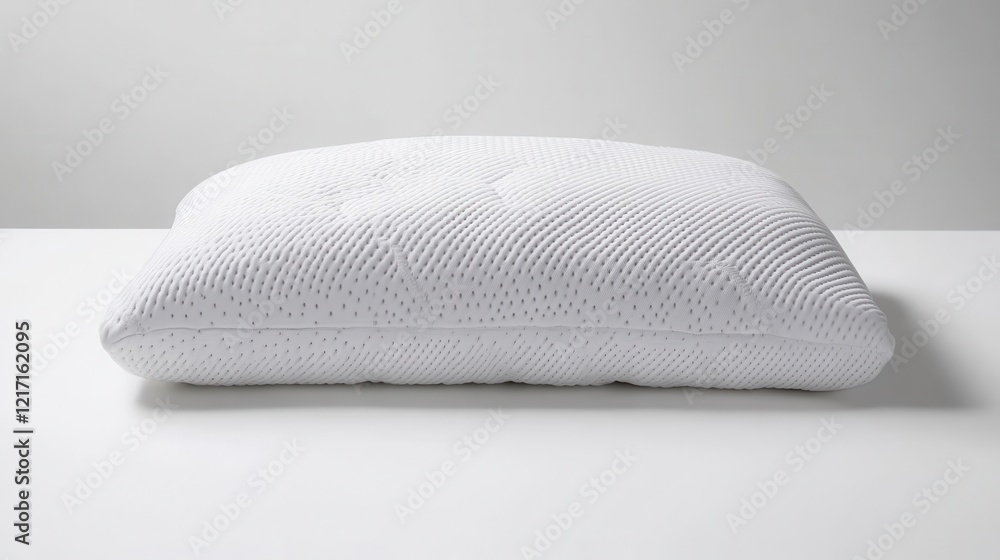 Soft White Pillow on Minimalist Surface Soft White Pillow on Minimalist Surface