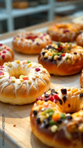 Wallpaper Mural Traditional Rosca De Pascua: A Festive Easter Sweet Bread Decorated with Candied Fruits and Nuts Torontodigital.ca