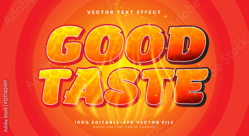 Good Taste Editable Text effect Template Suitable for Spicy food