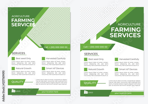 Creative Modern Fresh Clean Clear Simple Agro Based flyer or Agriculture Flyer template design