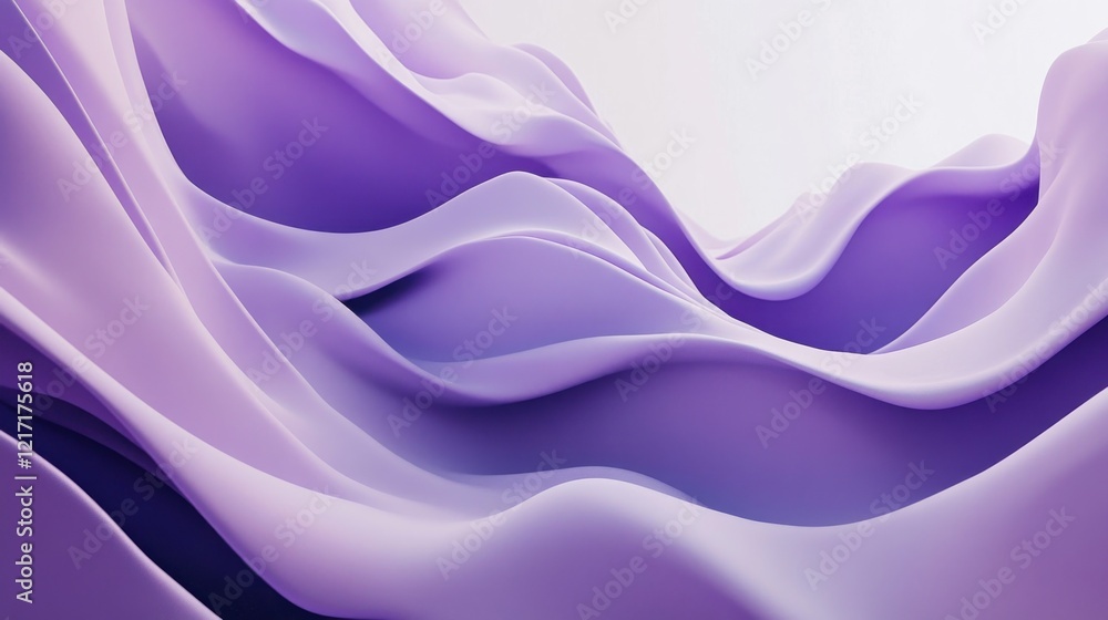 Fototapeta premium Abstract Purple Waves, Background Design, Website Template