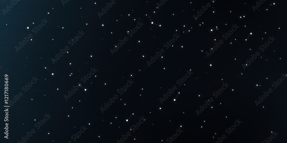 Fototapeta premium Dark Background with Scattered Illuminated Dots and Subtle Lines Representing a Celestial or Network Theme