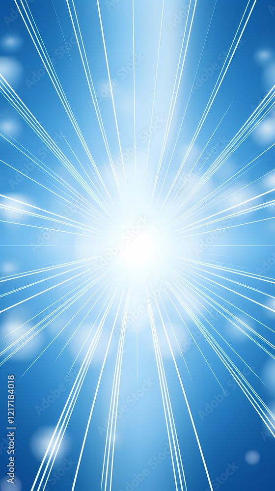 Fototapeta premium digital technology blue luminous rays poster background