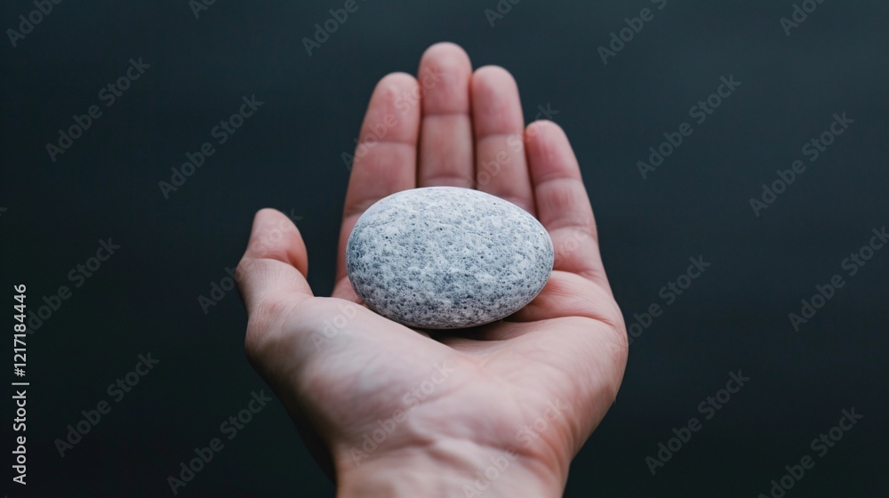 hand holding a stone: symbol of balance and serenity in yoga and meditation hand holding a stone: symbol of balance and serenity in yoga and meditation