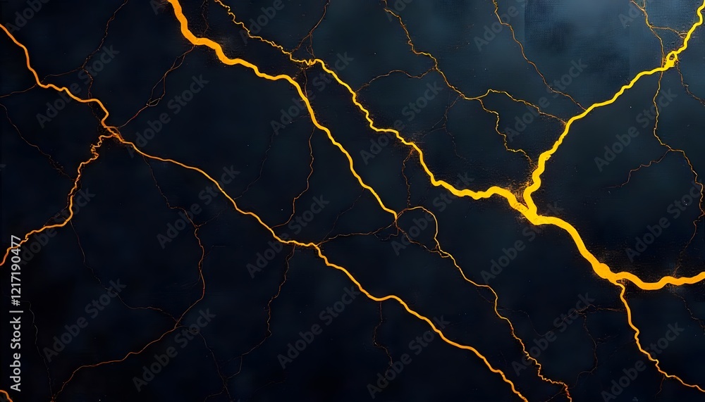 Abstract dark background with gold lines creating crack pattern abstract design Abstract dark background with gold lines creating crack pattern abstract design