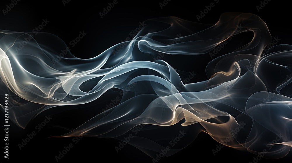 Fototapeta premium smoke on black background
