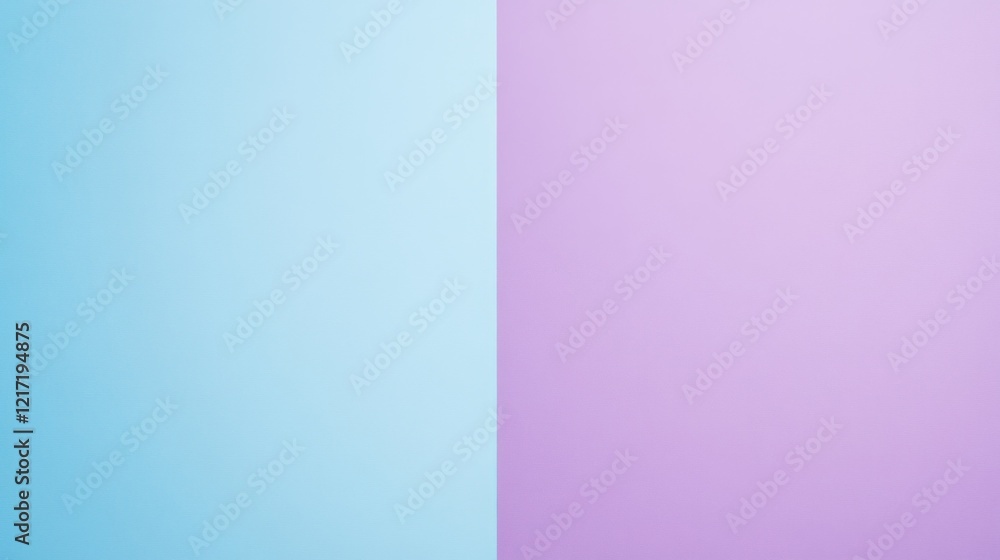 Obraz premium Pastel blue and purple split background. (1)