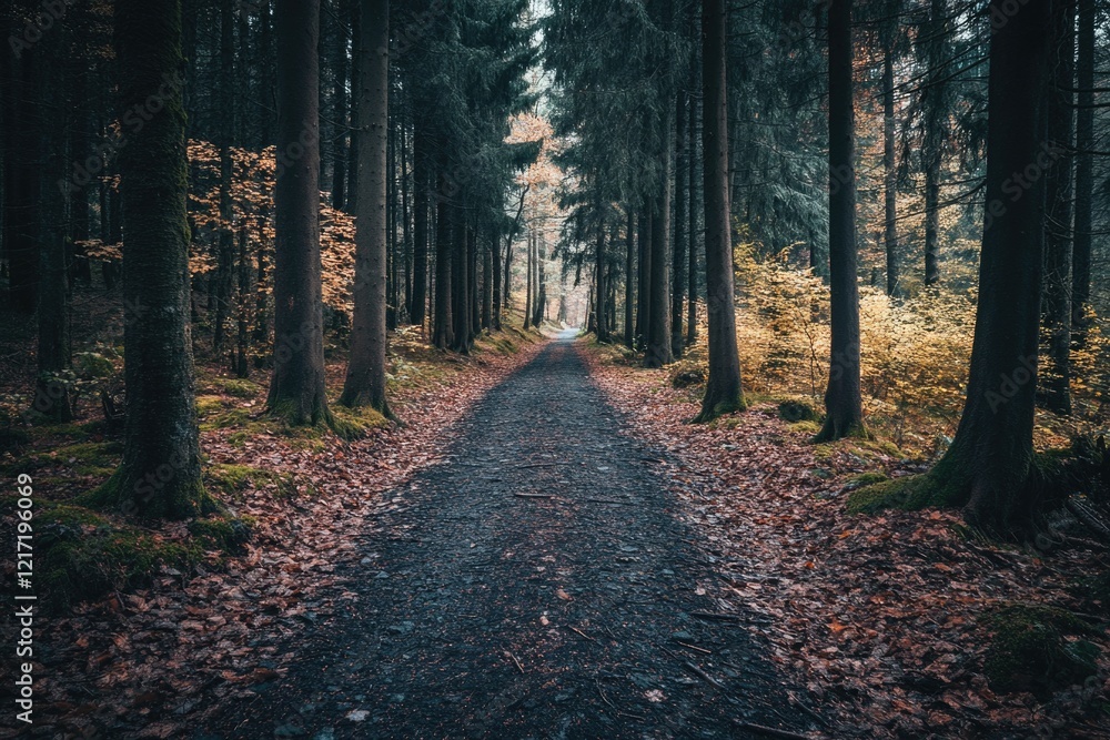 Obraz premium Dirt Road in Forest