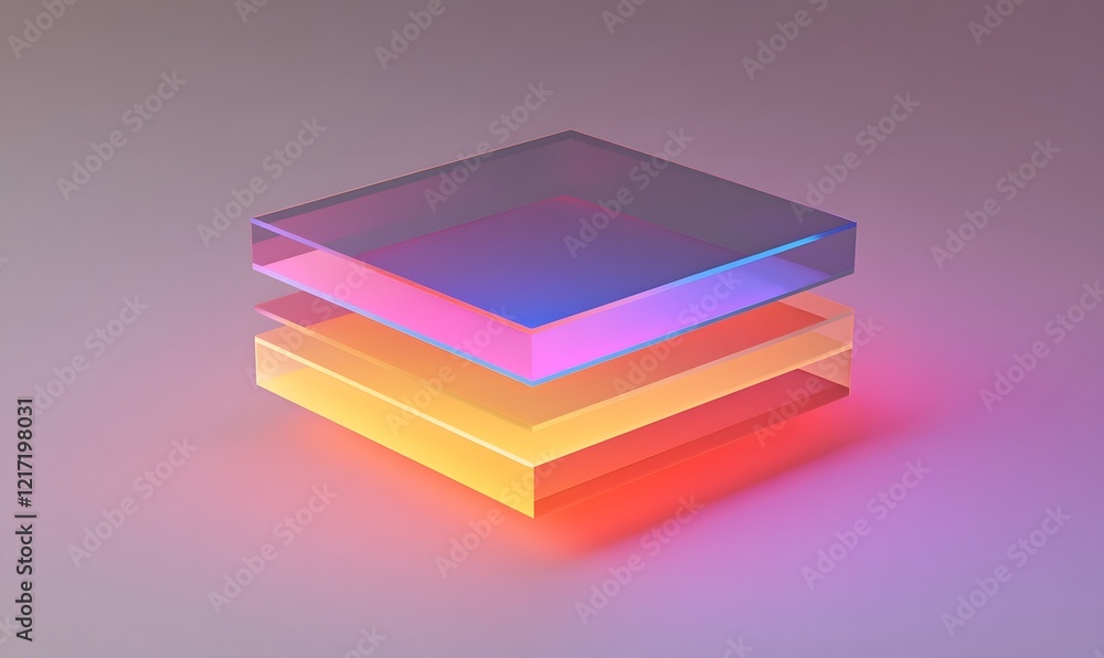 Layered glass cubes, glowing, studio, minimal, website Layered glass cubes, glowing, studio, minimal, website