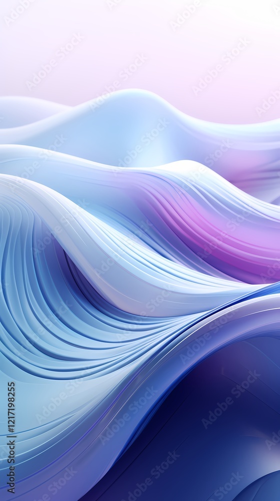 Fototapeta premium digital technology purple silver flowing lines poster background