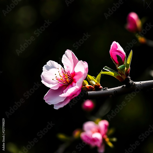 Peach blossom, flower, flower, plant, natural, pink, nature, flowers, blooming, petal, floral