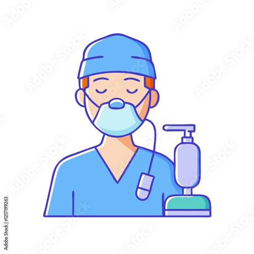 anesthesiologist icon, anesthesiologist vector illustration-simple illustration of anesthesiologist, perfect for anesthesiologist logos and icons