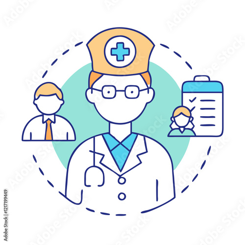 chief medical officer icon, chief medical officer vector illustration-simple illustration of chief medical officer, perfect for chief medical officer logos and icons