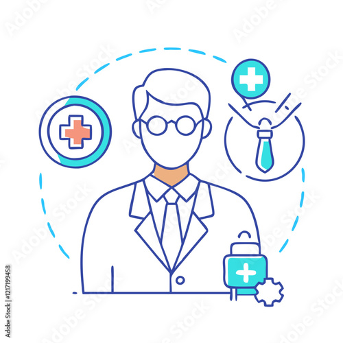 chief medical officer icon, chief medical officer vector illustration-simple illustration of chief medical officer, perfect for chief medical officer logos and icons
