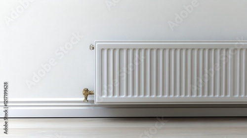 Wallpaper Mural White Radiator Against A White Wall Showing Signs Of Dampness Torontodigital.ca