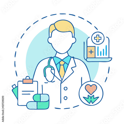 general practitioner icon, general practitioner vector illustration-simple illustration of general practitioner, perfect for general practitioner logos and icons