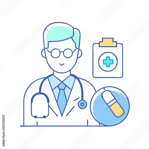 general practitioner icon, general practitioner vector illustration-simple illustration of general practitioner, perfect for general practitioner logos and icons