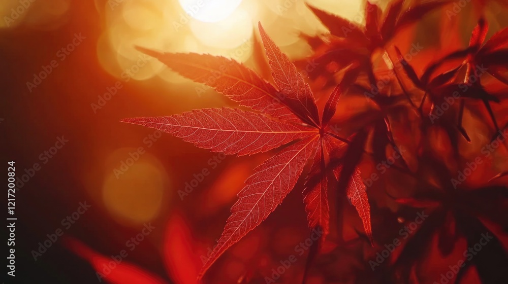 Fototapeta premium Close-up of plant with red leaves
