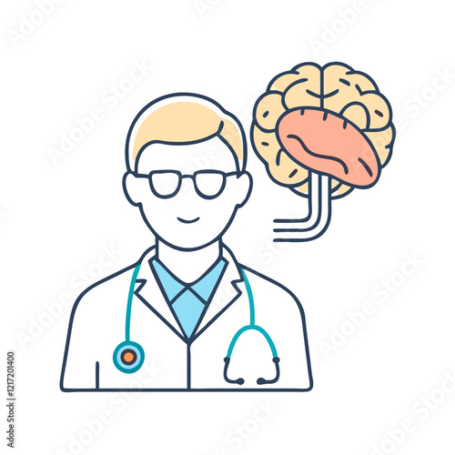 neurologist icon, neurologist vector illustration-simple illustration of neurologist, perfect for neurologist logos and icons