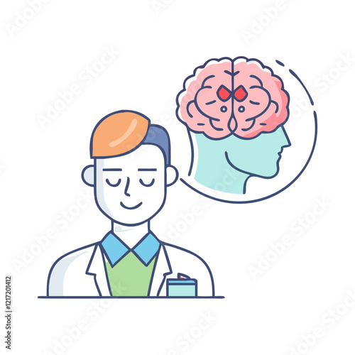 neurologist icon, neurologist vector illustration-simple illustration of neurologist, perfect for neurologist logos and icons