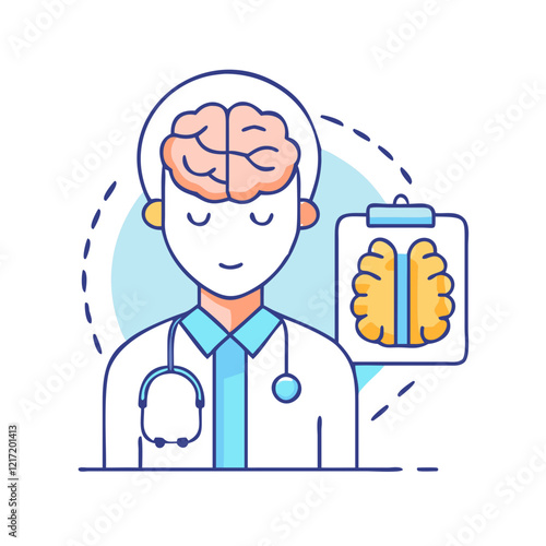 neurologist icon, neurologist vector illustration-simple illustration of neurologist, perfect for neurologist logos and icons