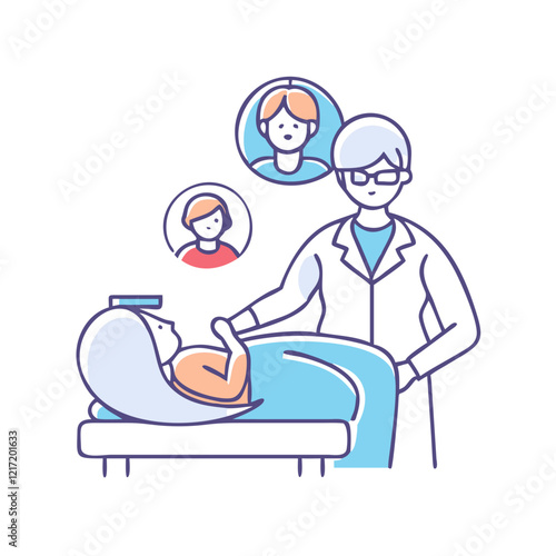 obstetrician icon, obstetrician vector illustration-simple illustration of obstetrician, perfect for obstetrician logos and icons