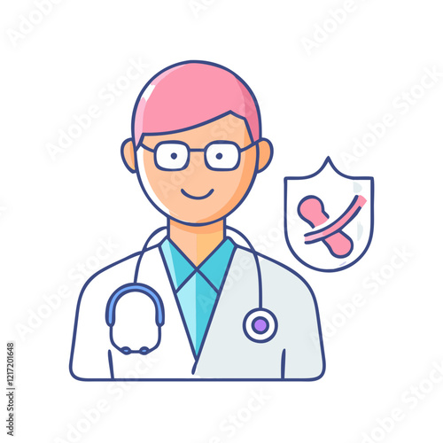 oncologist icon, oncologist vector illustration-simple illustration of oncologist, perfect for oncologist logos and icons